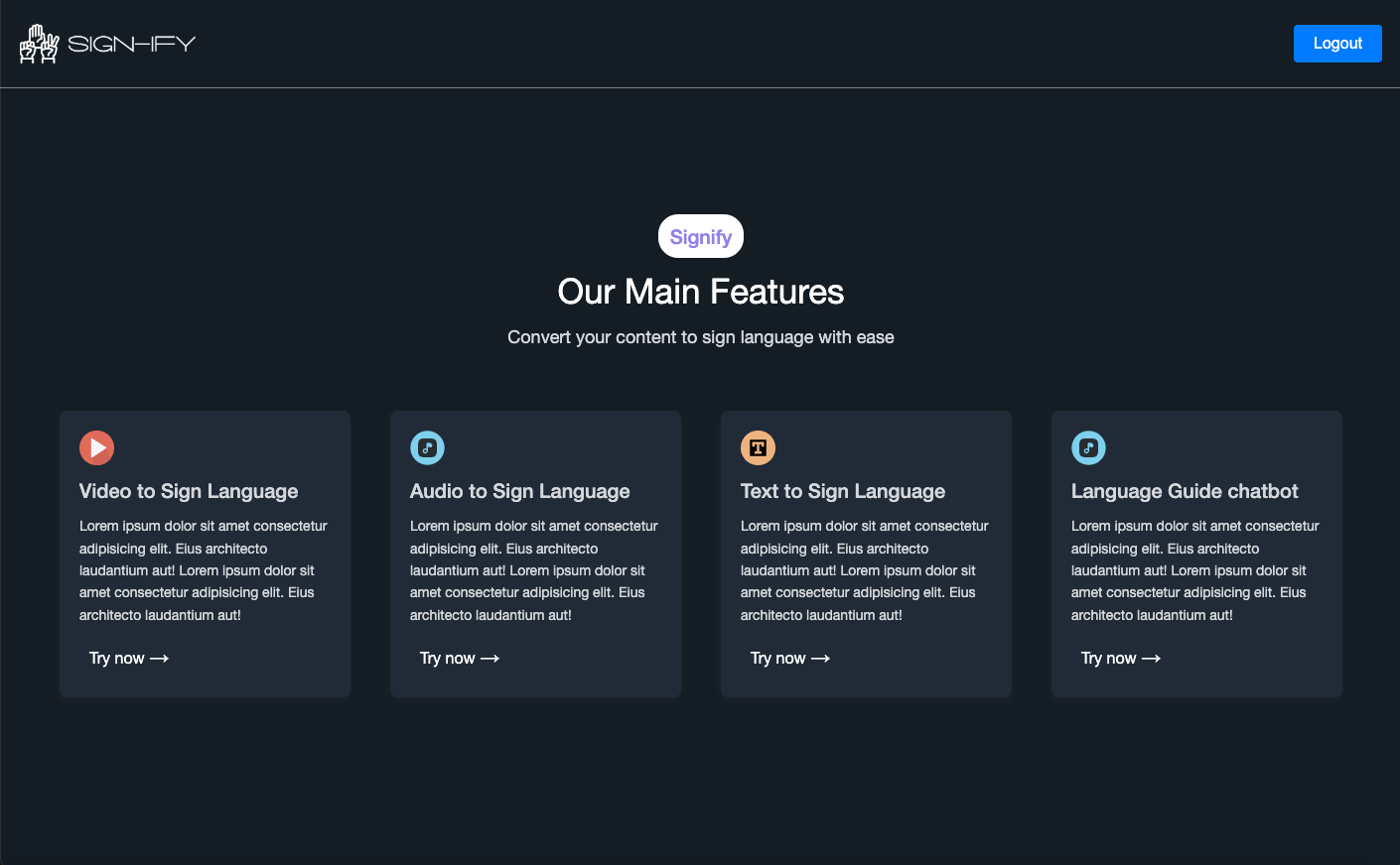 Sign-ify Platform Interface