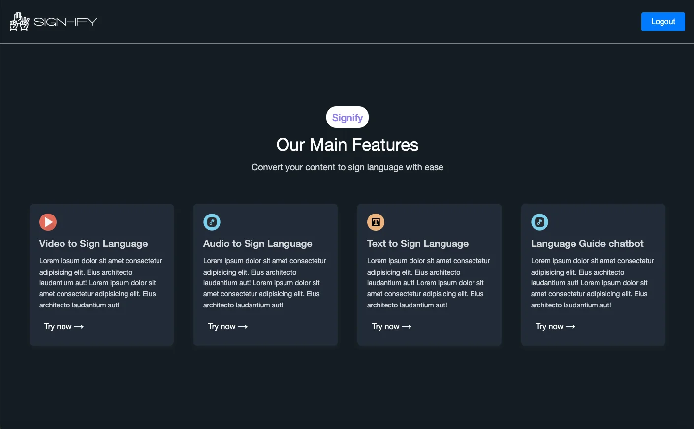 Sign-ify Platform Interface
